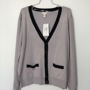 Women’s Grey Melrose Chic cardigan sweater. NWT